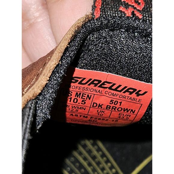 NWT! SUREWAY Slip-On Work Boots Slip-on Casual Tobacco Sz Men’s 10.5, Women 12.5 - Picture 13 of 15